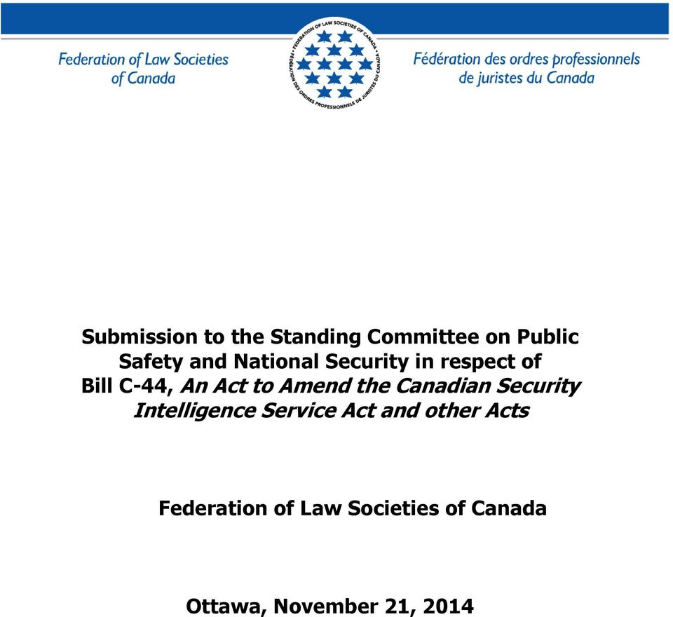 the Canadian Security Intelligence Service Act and other