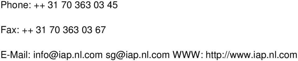 E-Mail: info@iap.nl.