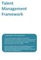 Talent Management Framework