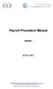 Payroll Procedure Manual